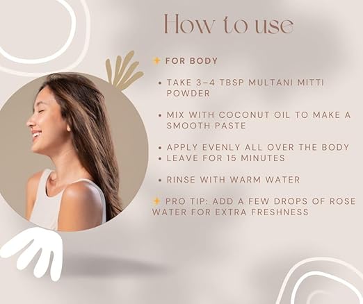 All Love Premium Multani Mitti Clay Powder, Triple Filtered Natural Face Hair Body Mask, Mineral-Rich Beauty Treatment -Pack of 125gm X 2 (250 gm)