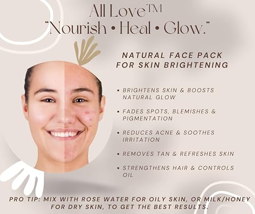 Natural Sandalwood Powder, Multi-Purpose Beauty Treatment for Body, Hair and Face, 100% Pure Traditional Ayurvedic Formula,Natural Glow Booster