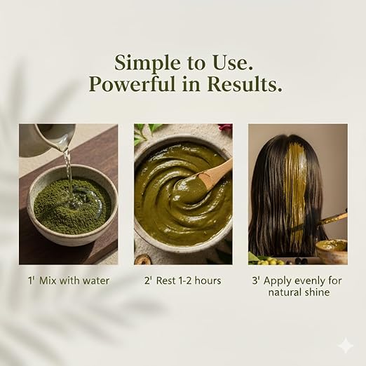 All Love Green Henna Powder for Natural Hair Colour, Conditioning, Root Strengthening, Hand Art, Organic Henna Powder