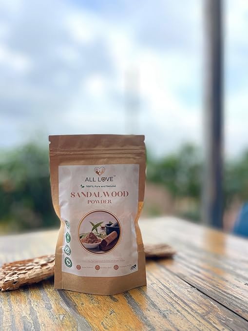 Natural Sandalwood Powder, Multi-Purpose Beauty Treatment for Body, Hair and Face, 100% Pure Traditional Ayurvedic Formula,Natural Glow Booster