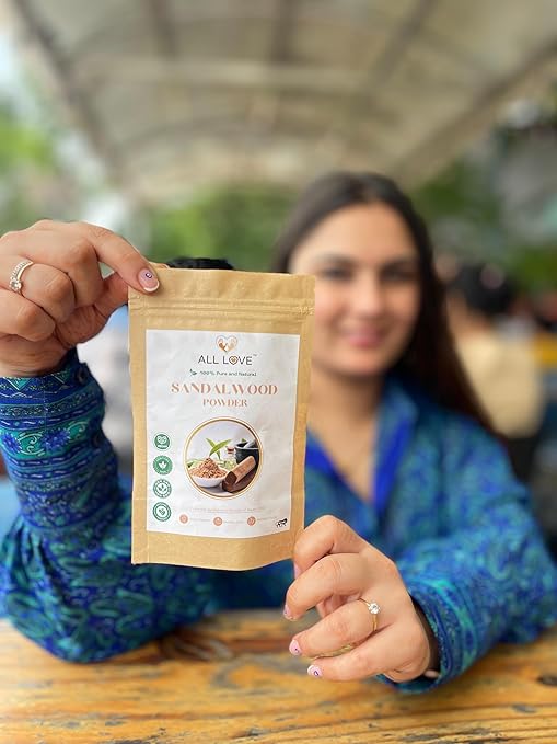 Natural Sandalwood Powder, Multi-Purpose Beauty Treatment for Body, Hair and Face, 100% Pure Traditional Ayurvedic Formula,Natural Glow Booster